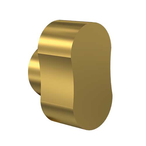 M&C ovale knop messing