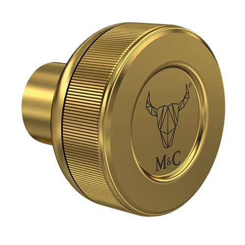 M&C rond knop messing