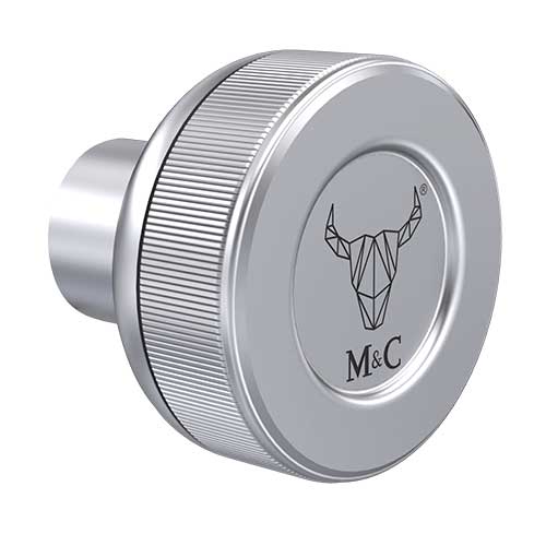 M&C ronde knop nikkel