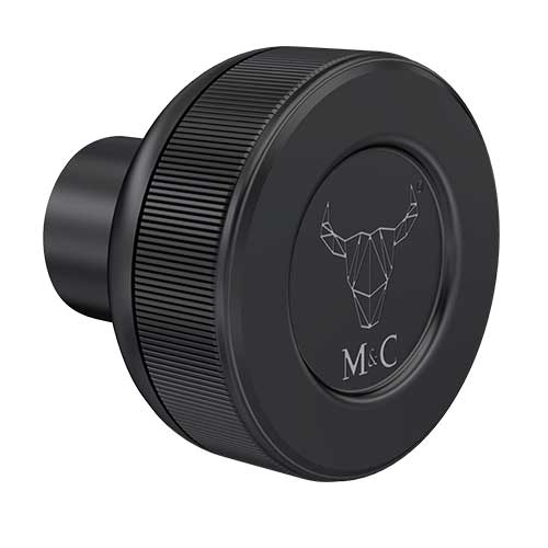 M&C ronde knop zwart